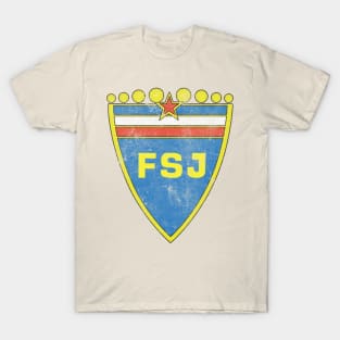 The Football Association of Yugoslavia / Vintage Faded Style Defunct Logo T-Shirt